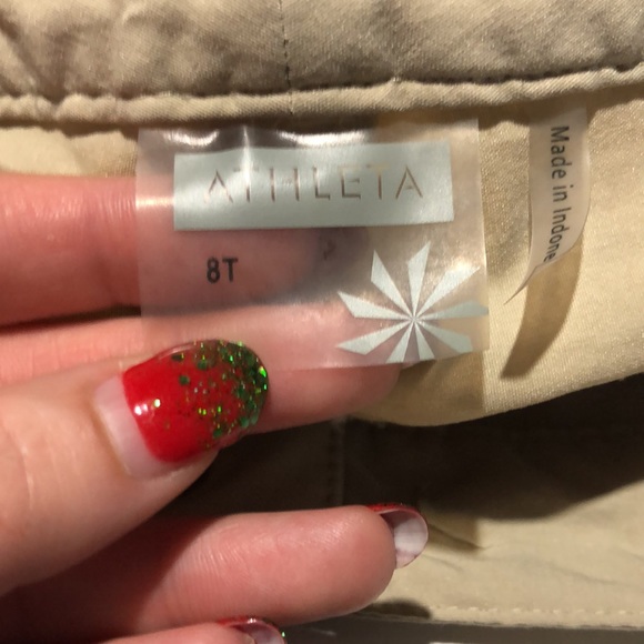 Athleta Dipper tan nylon outdoor pants size 8 Tall - Picture 10 of 11